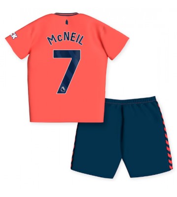 Everton Dwight McNeil #7 Koszulka Wyjazdowych Dziecięca 2023-24 Krótki Rękaw (+ Krótkie spodenki)